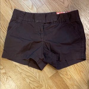 J crew shorts chocolate brown